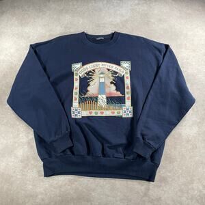 90’s Vintage God Light Never Fails Lighthouse Sweater Large